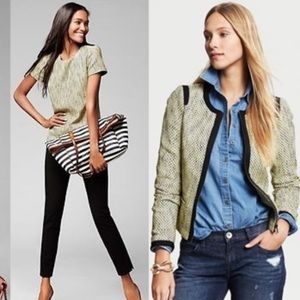 Yellow and Black Tweed Blazer